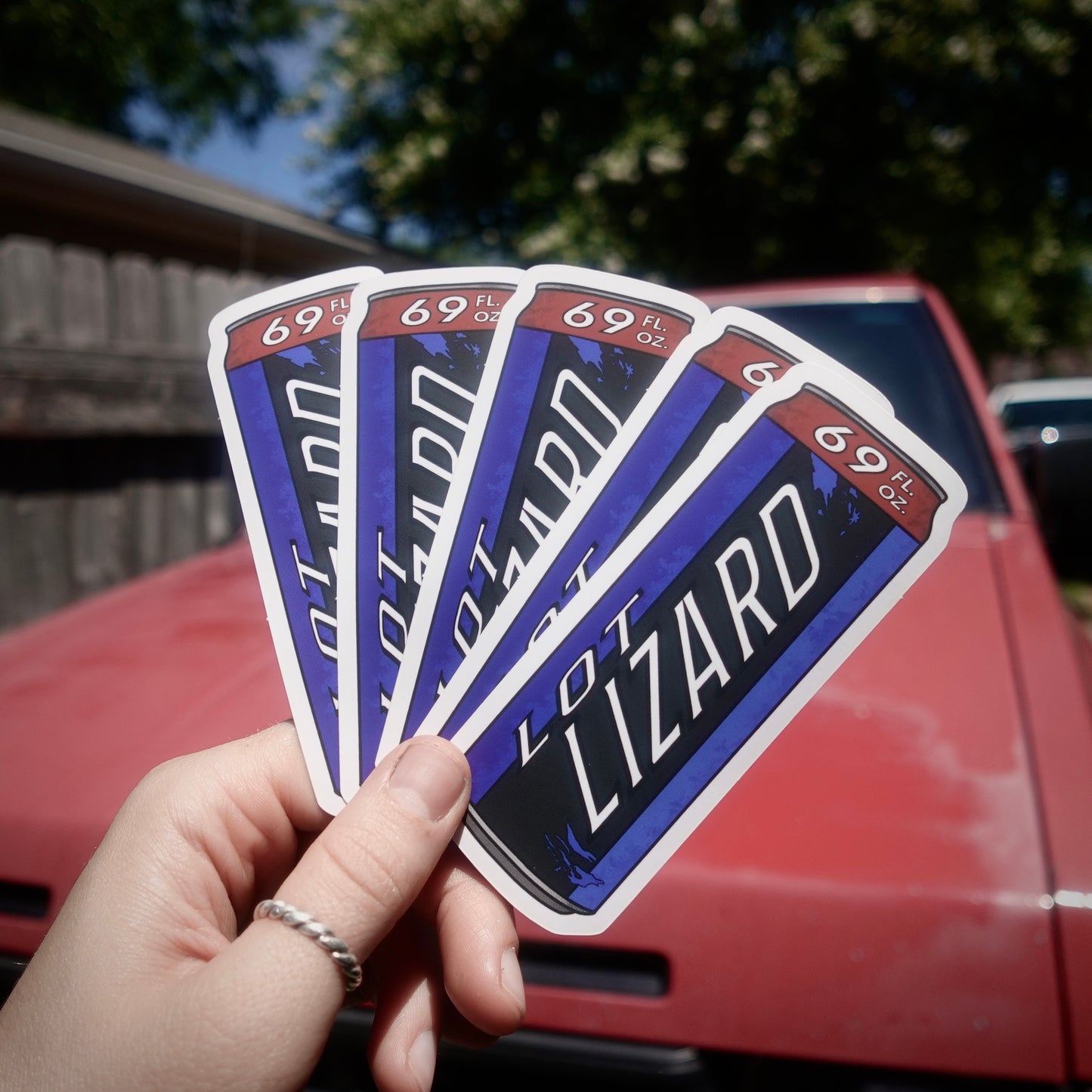 LOT LIZARD TALL BOY STICKER